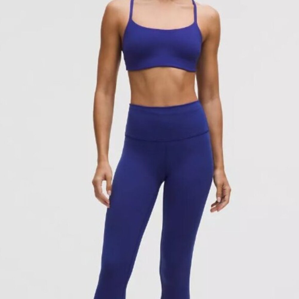 Lululemon Wunder Train High Rise Tight 25" Deep Blue Leggings Size 4